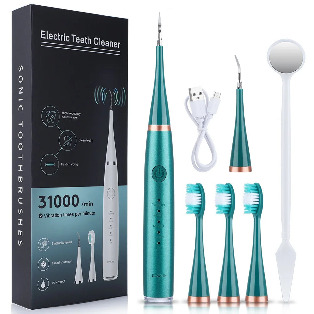 High Power Ultrasonic Dental Cleaner Electric Sonic Device for Tartar Plaque and Teeth Stain Removal