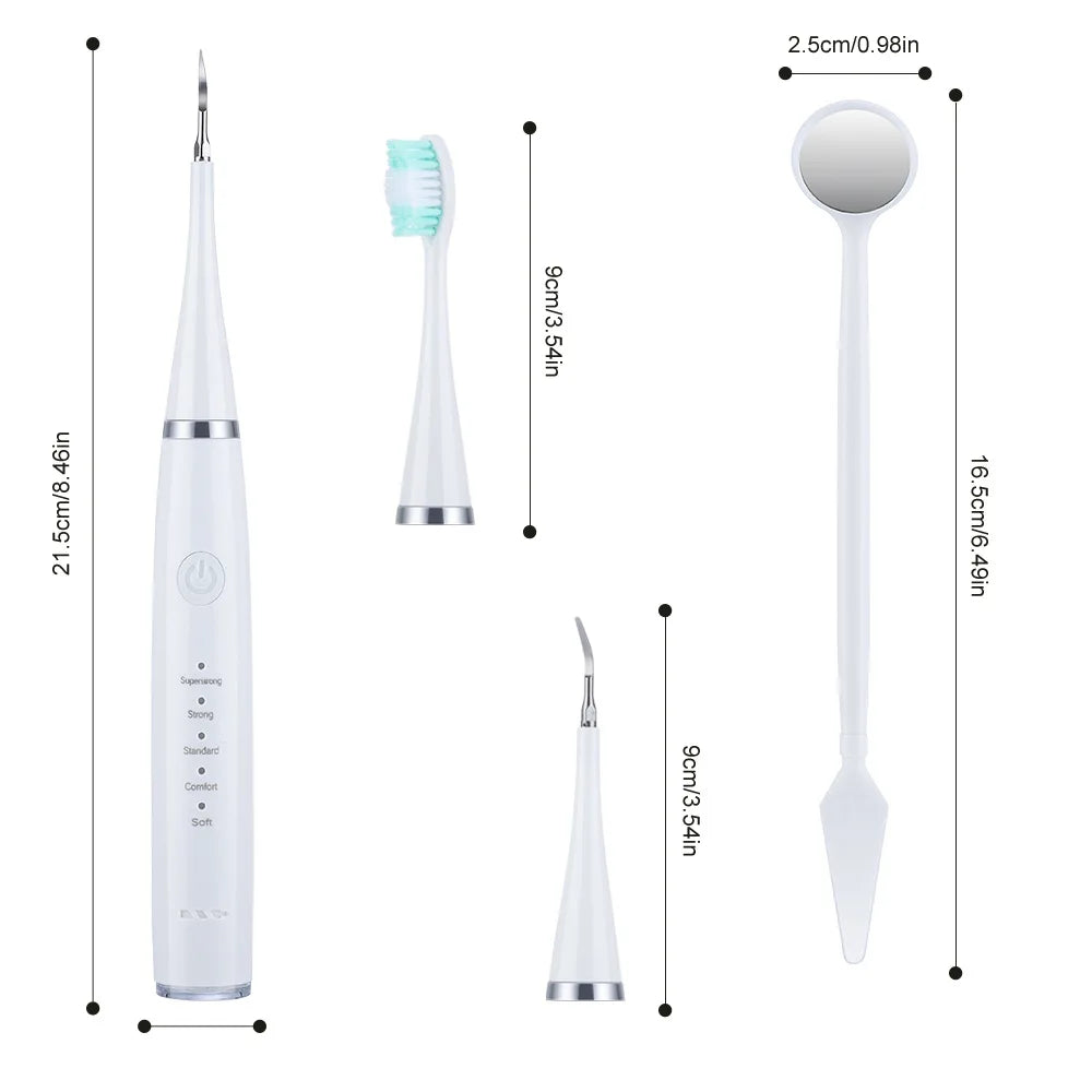 High Power Ultrasonic Dental Cleaner Electric Sonic Device for Tartar Plaque and Teeth Stain Removal