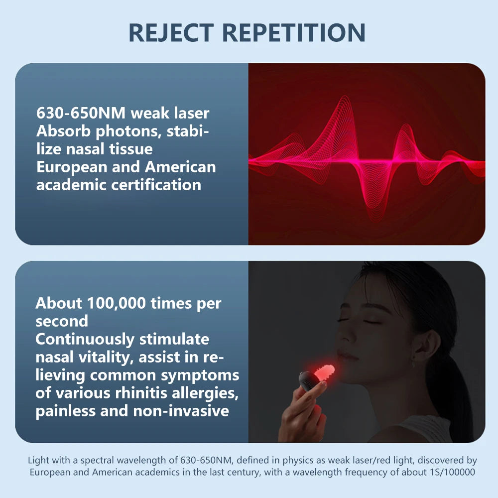 Red Light Nasal Therapy Improve Sleep Aid Device Infrared Nasal Device Enhanced Sleep Breathing Help Sleeping Stop Snoring