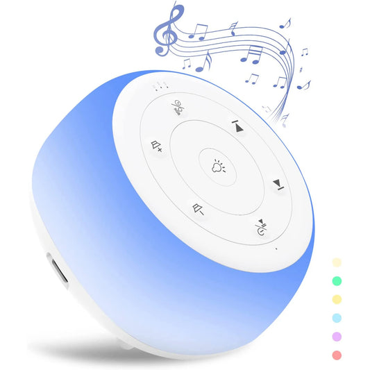 MBZ203 White Noise Machine Sleep Sound Machine for Baby Sleep Soother 7 Colors Night Lights 34 Soothing Sounds Adjustable Timer