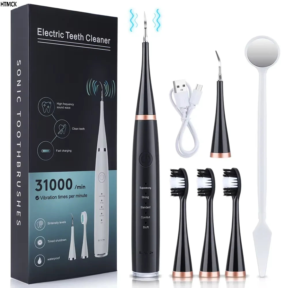 High Power Ultrasonic Dental Cleaner Electric Sonic Device for Tartar Plaque and Teeth Stain Removal